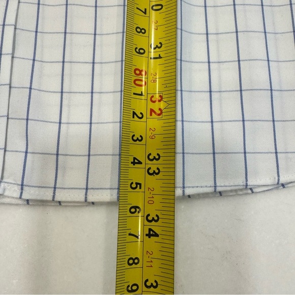 Jos. A. Bank Men's Non Iron Button down Shirt Long Sleeves Check Sz 17.5 - Picture 11 of 13